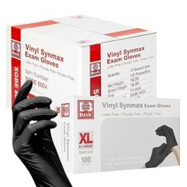 Basic Medical Vinyl Black Gloves