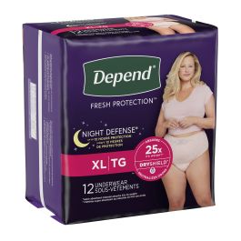 Depend Night Defense Womens Absorbent Underwear