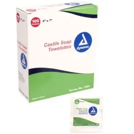 Dynarex Individually Packaged Castile Soap Towelette
