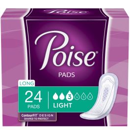 Poise Bladder Control Pad, Long