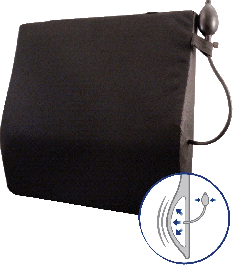 Avir Wheelchair Back Cushion with Adjustable Lumbar Support, 16"