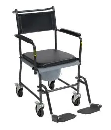 Drive Medical Upholstered Drop Arm Wheeled Commode