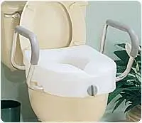 E-Z Lock Raised Toilet Seat, Padded Arms