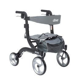 Nitro Euro Style Hemi-Height Rollator, Black