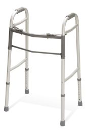 Two-Button Folding Walkers without Wheels